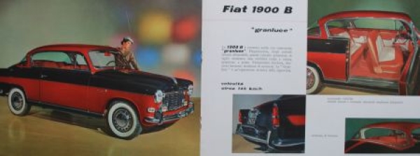 Fiat 1900 B Granluce Modelprogram 1956 Carbrochure (3836)